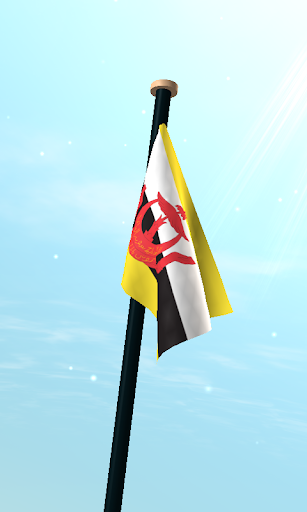 Brunei Darussalam Flag 3D Free Screen 3