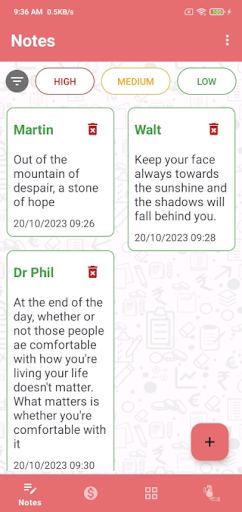 Android application Expense Tracker screenshort