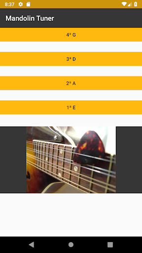 Android application Mandolin Tuner Afinador screenshort