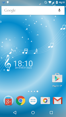 音符と時計のライブ壁紙 Androidアプリ Applion