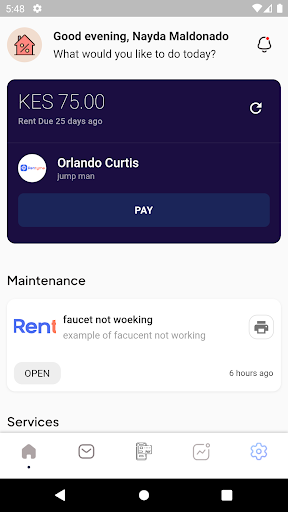 Android application Rentyme Tenant screenshort