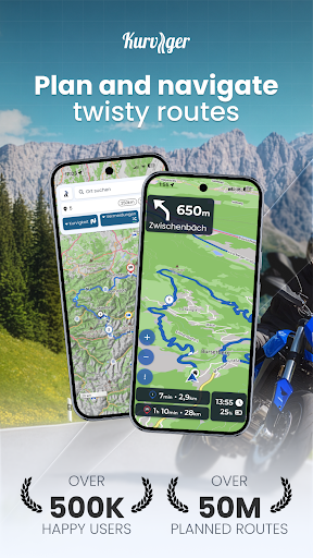 Kurviger Motorcycle Navigation screenshot 1