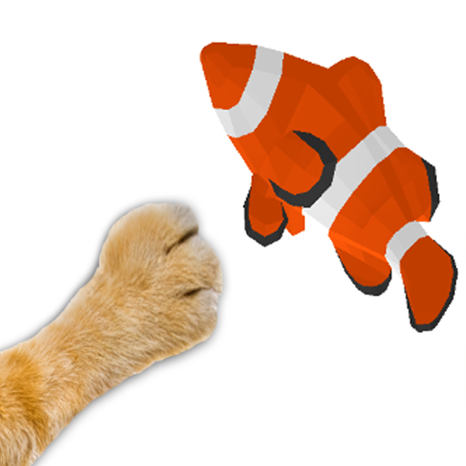 For cat - catch the fish 3D logo