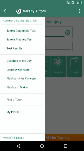 Android application Common Core Math 3rd Grade screenshort