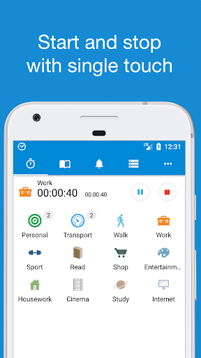 Android application aTimeLogger Pro screenshort
