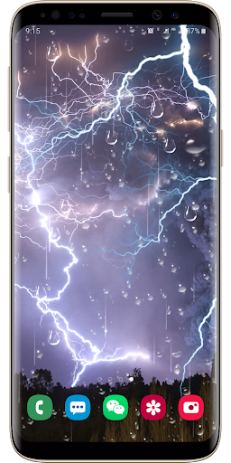 Android application Lightning Raindrop Wallpaper screenshort