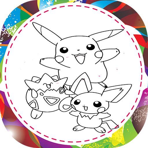 Coloring Pika Pika logo