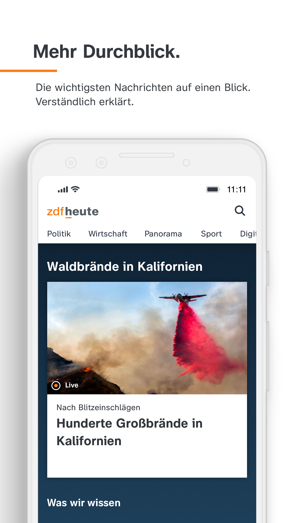 Android application ZDFheute - Nachrichten screenshort
