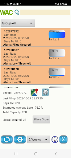 Android application WAC Monitor screenshort
