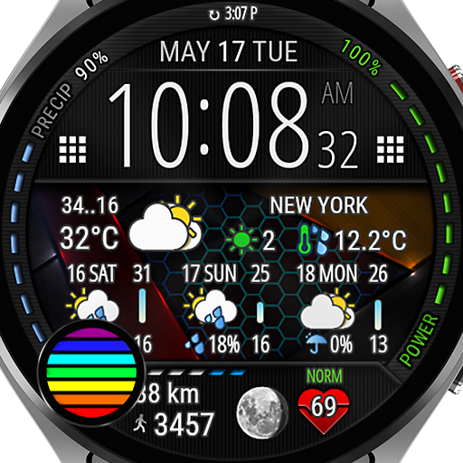 Digital Weather Watch face P1 Download on Windows