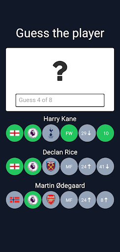 WhoAreYa - Guess the Player Screen 3