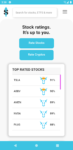 Stoxup: Stock & Crypto Ratings Screen 2