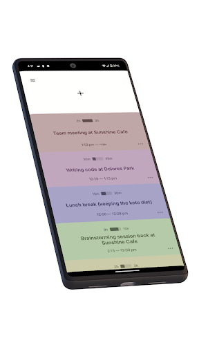 Android application Time Tracker screenshort