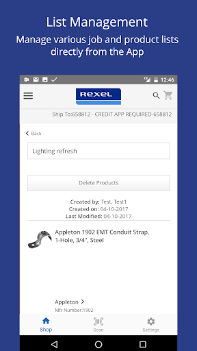 Android application Rexel Canada Atlantic screenshort