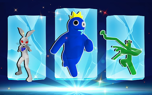 Blue Run And Merge Friends