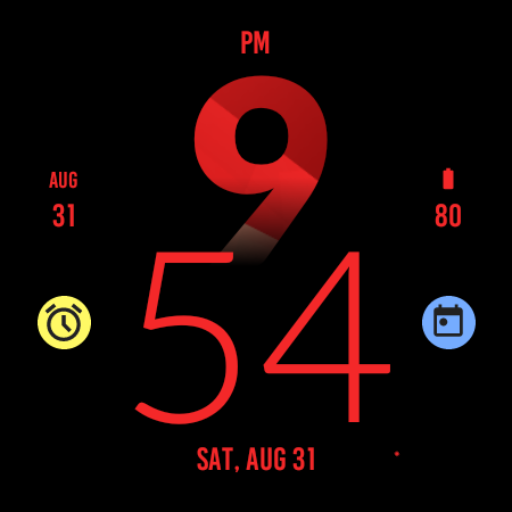 Active Red Fit Watch Face Logo