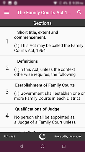 FCA 1964 - Family Courts Act Screen 2