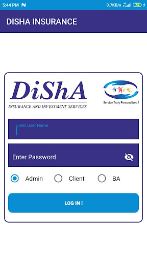 DISHA INSURANCE APP Screen 2