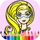 Coloring Games Barbi superhero icon