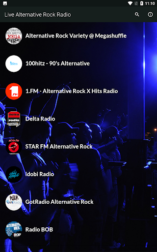 Android application Live Alternative Rock Radio screenshort