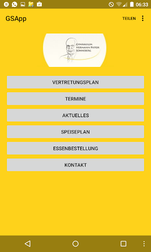 Android application GSApp - Gymnasium Sonneberg screenshort