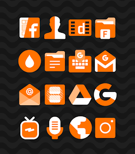 Arancione - Screenshot del pacchetto di icone