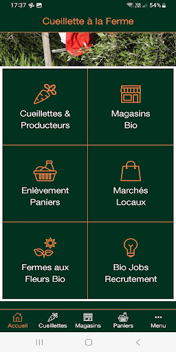 Android application Cueillette à la Ferme screenshort