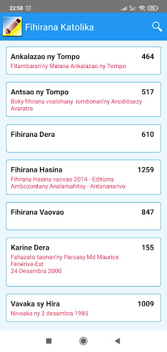 Fihirana Katolika Screen 2