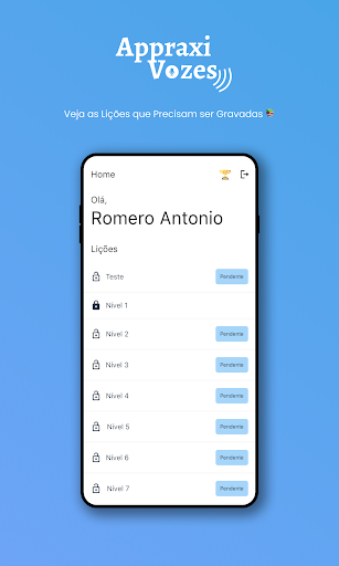 Android application Appraxi - Captura de Vozes screenshort