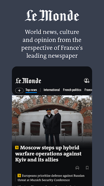 Le Monde, Live News banner