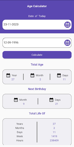 Easy Age Calculator Screen 3