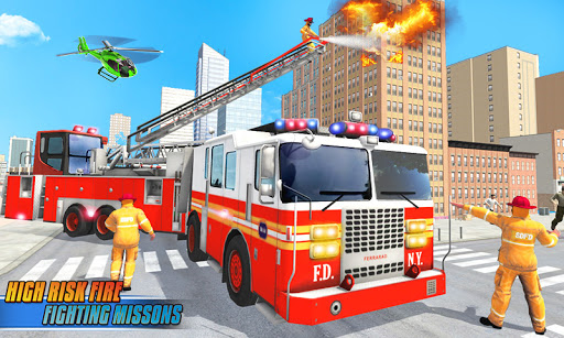 Firefighter Truck Driving Sim: Fire Truck Games 24 screenshots 1