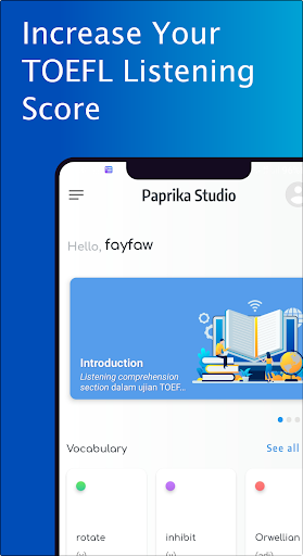 Android application Listening Comprehension screenshort