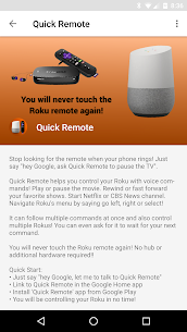 Quick Remote for Google Home/Assistant & Roku 4