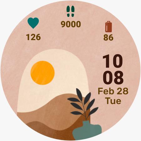 Android application Boho Watch Face - 5 Themes screenshort