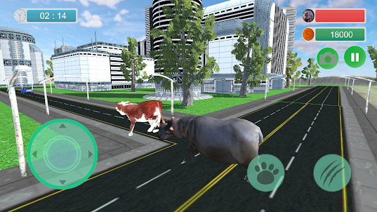 Wild Hippo Attack Simulator 3D