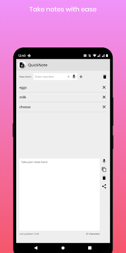 QuickNote - Note Taker + To-Do Screen 3