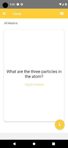 Android application GCSE Physics Flash Cards screenshort