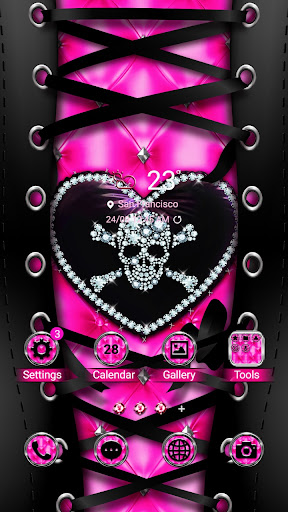 4K Wallpaper HD - Skull Heart Screen 2