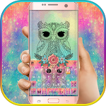 Cover Image of Download Colorful Owl Keyboard Theme  APK