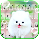 Cover Image of Herunterladen Flaumiger netter Hund Tastatur-Hintergrund  APK