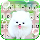 Fluffy Cute Dog Keyboard Background icon