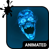 Flame Skull Animated Keyboard + Live Wallpaper