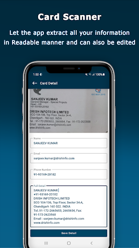 Business Card Scanner and Reader