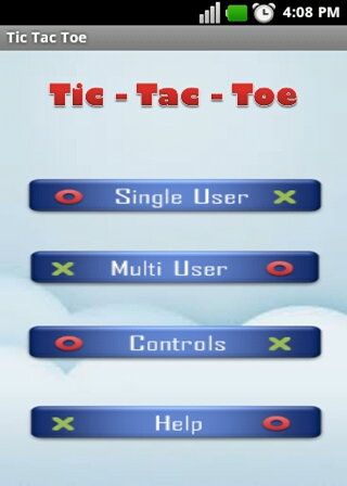 Android application Bluetooth Tic-Tac-Toe screenshort
