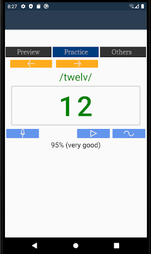 Android application EnglishNumber_10 screenshort
