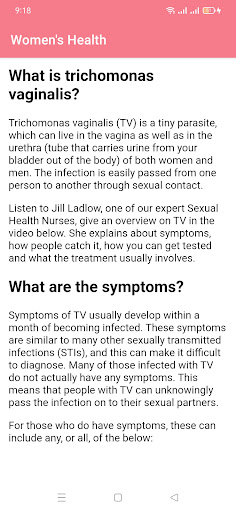Womens Health Problems Screen 3