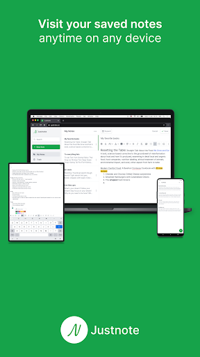 Screenshot of Justnote - Note Taking App