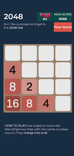 Android application 2048 screenshort