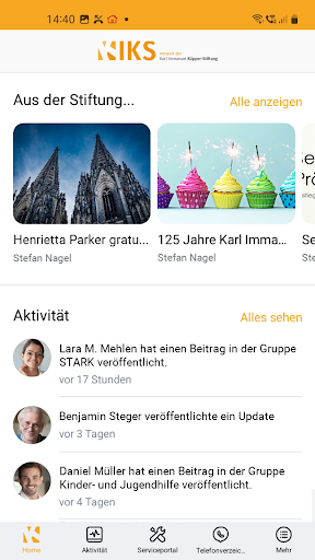Android application KIKS Küpper-Stiftung screenshort